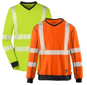 4PROTECT UV-Warnschutz-Langarm-T-Shirt -JACKSONVILLE- UV-Schutz 50+, bis Gr. 6XL, Förderbar durch BG-Bau