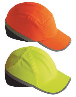 Warnschutz-Anstoss-Kappe -PW79- Basecap mit integriertem Kopfschutz, warnfarben