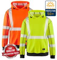 4PROTECT UV-Warnschutz-Hoodie -PORTLAND- UV-Schutz 50+, bis Gr. 6XL, Förderbar durch BG-Bau