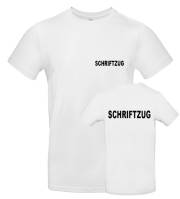 SECURITY-T-Shirt - weiss, Premium-Qualität, bis Gr. 5XL, mit wählbarem Druck auf Brust und Rücken, Basispreis zzgl. Druckkosten